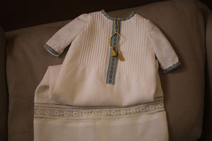 boys embroidered baptismal gown