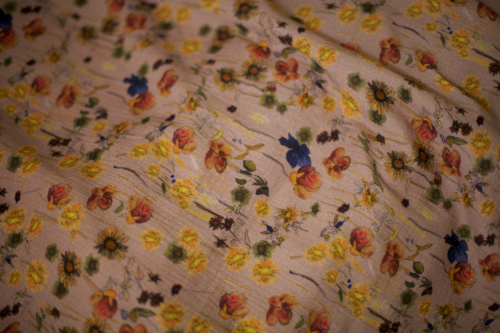 cotton gauze floral fabric