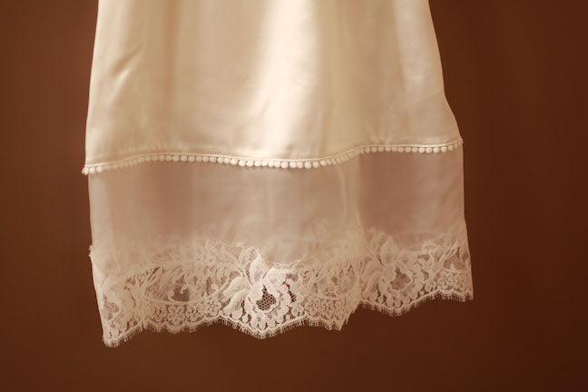 chantilly lace silk christening gown