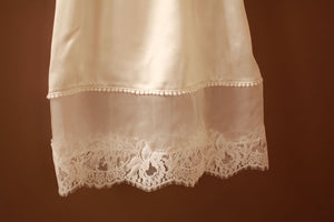 chantilly lace silk christening gown