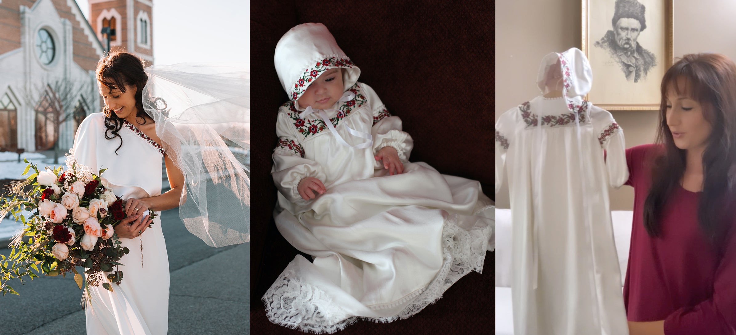 Wedding Dress into Christening Gown