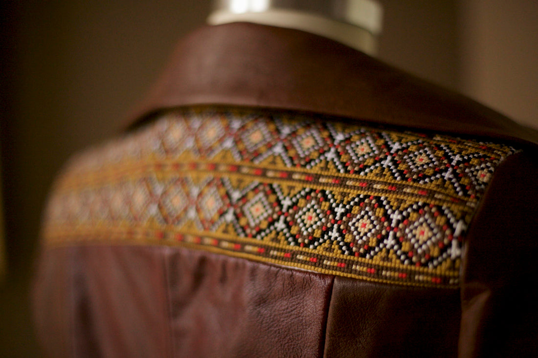 The Ukrainian Embroidered Leather Jacket
