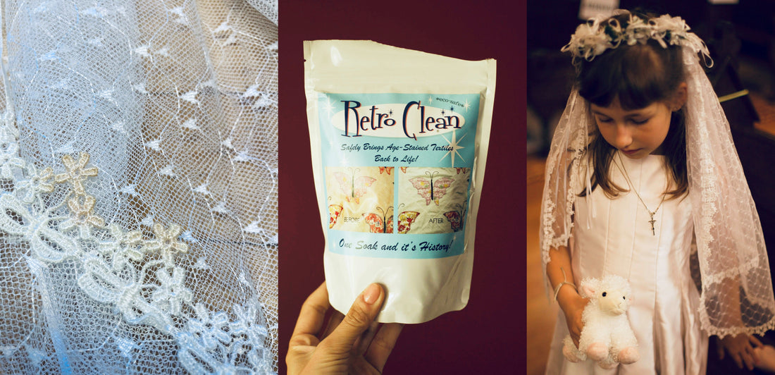 clean age-stained vintage clothing