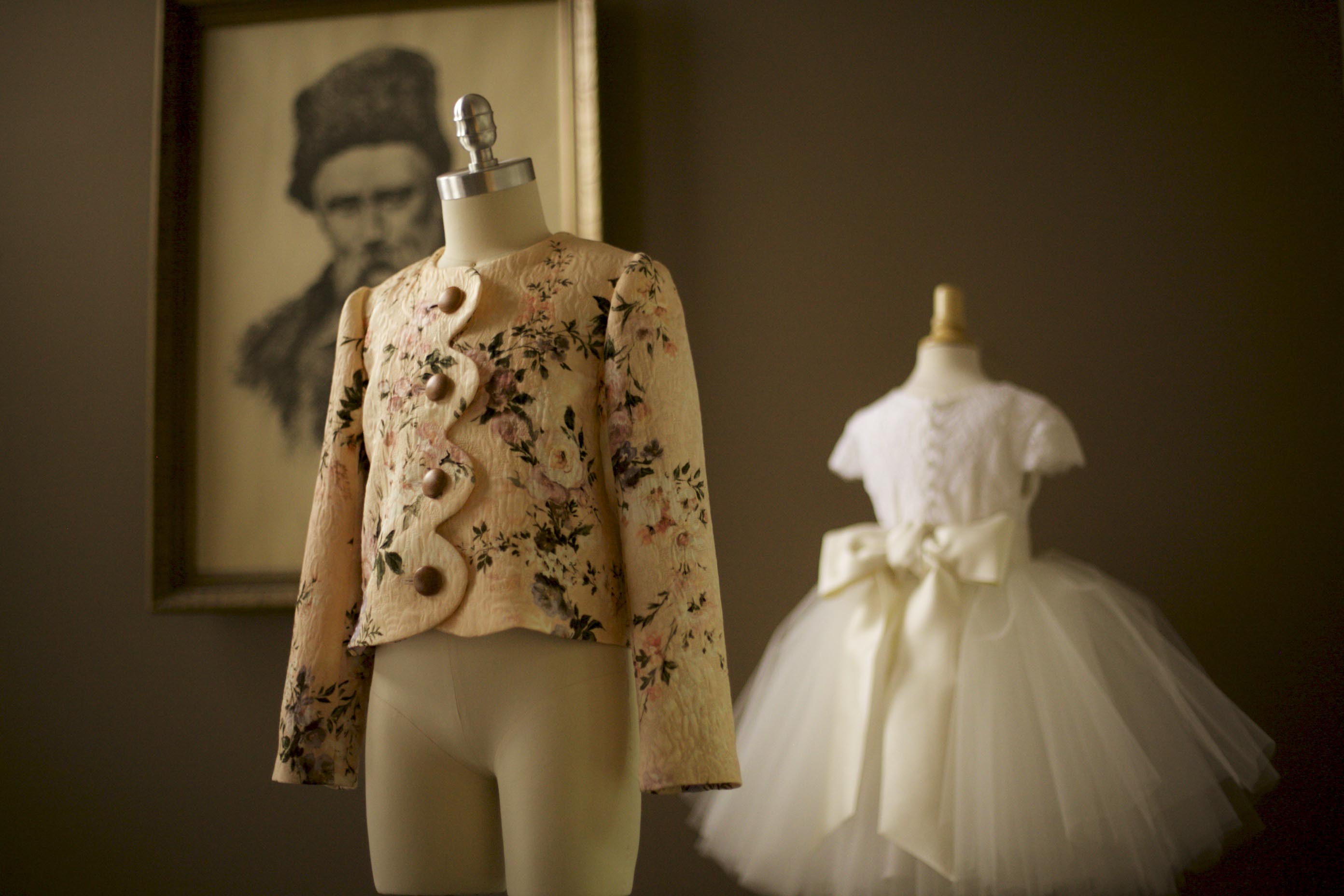 Custom Communion Dress and Silk Jacket for a Spring First Communion