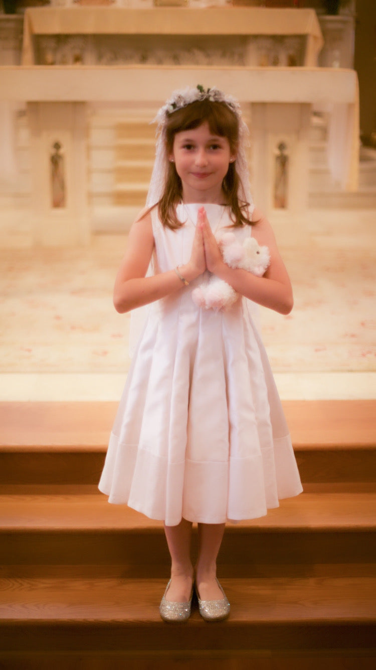 twirly first communion dress