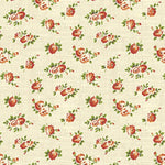 vintage red roses fabric