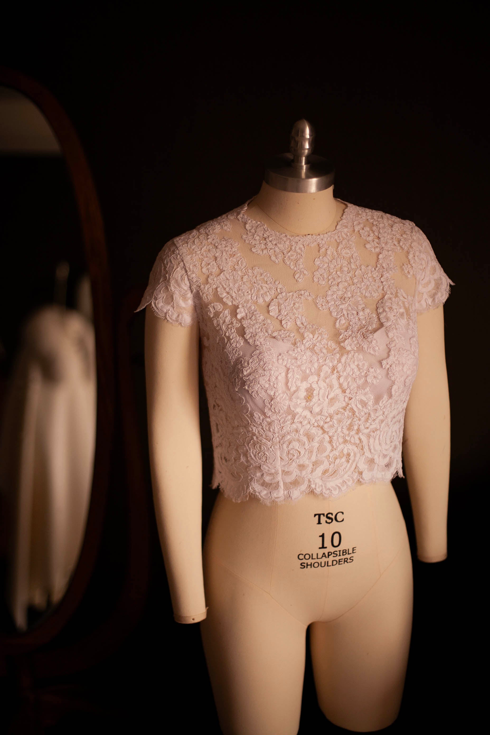 wedding lace topper cap sleeves