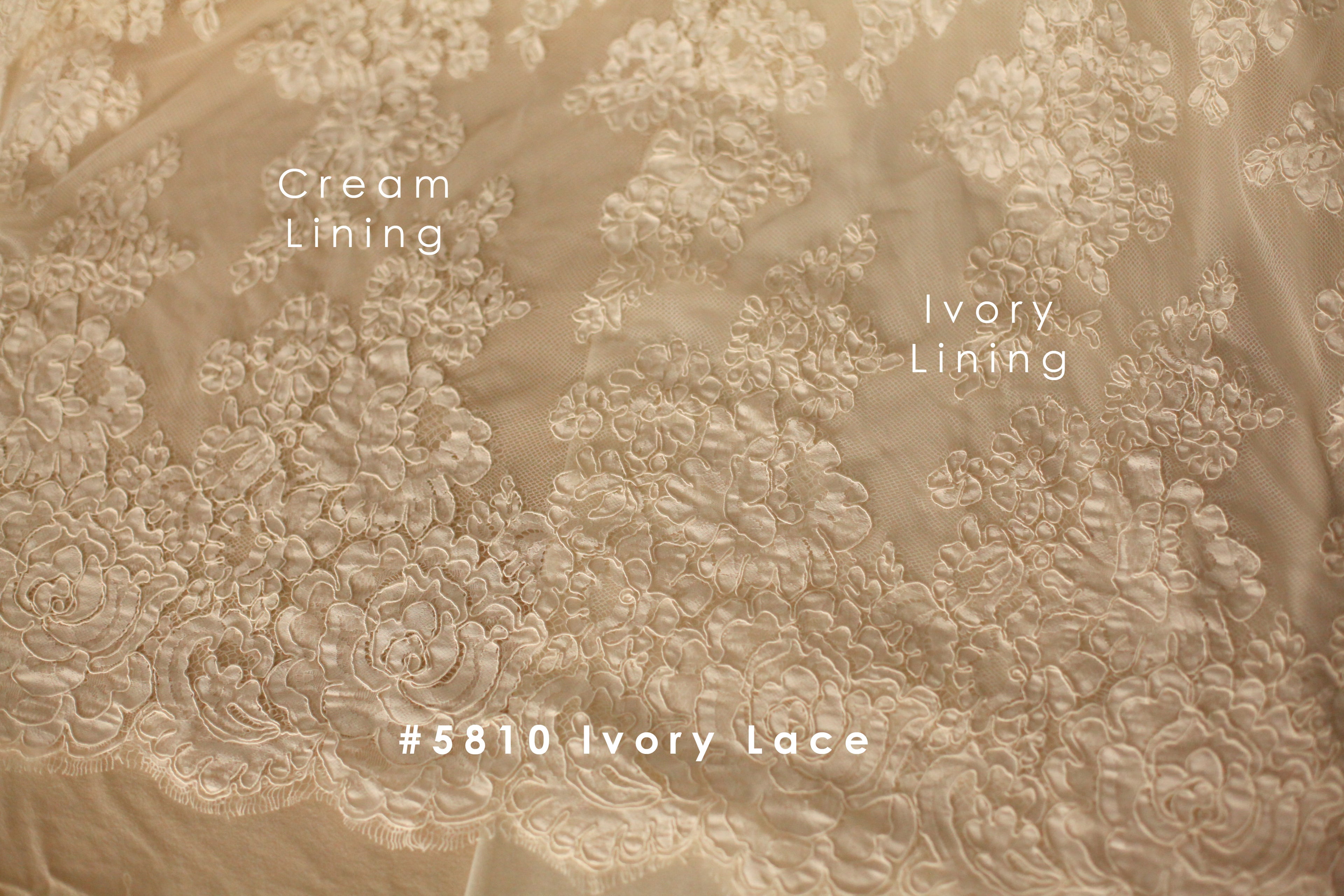 ivory alencon lace sample