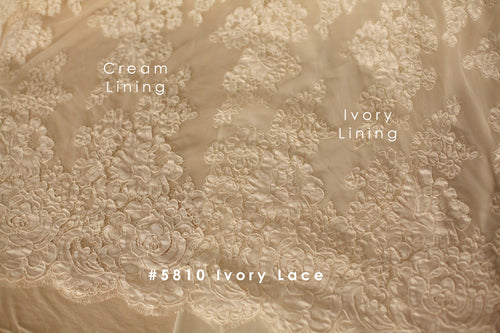 ivory alencon lace sample