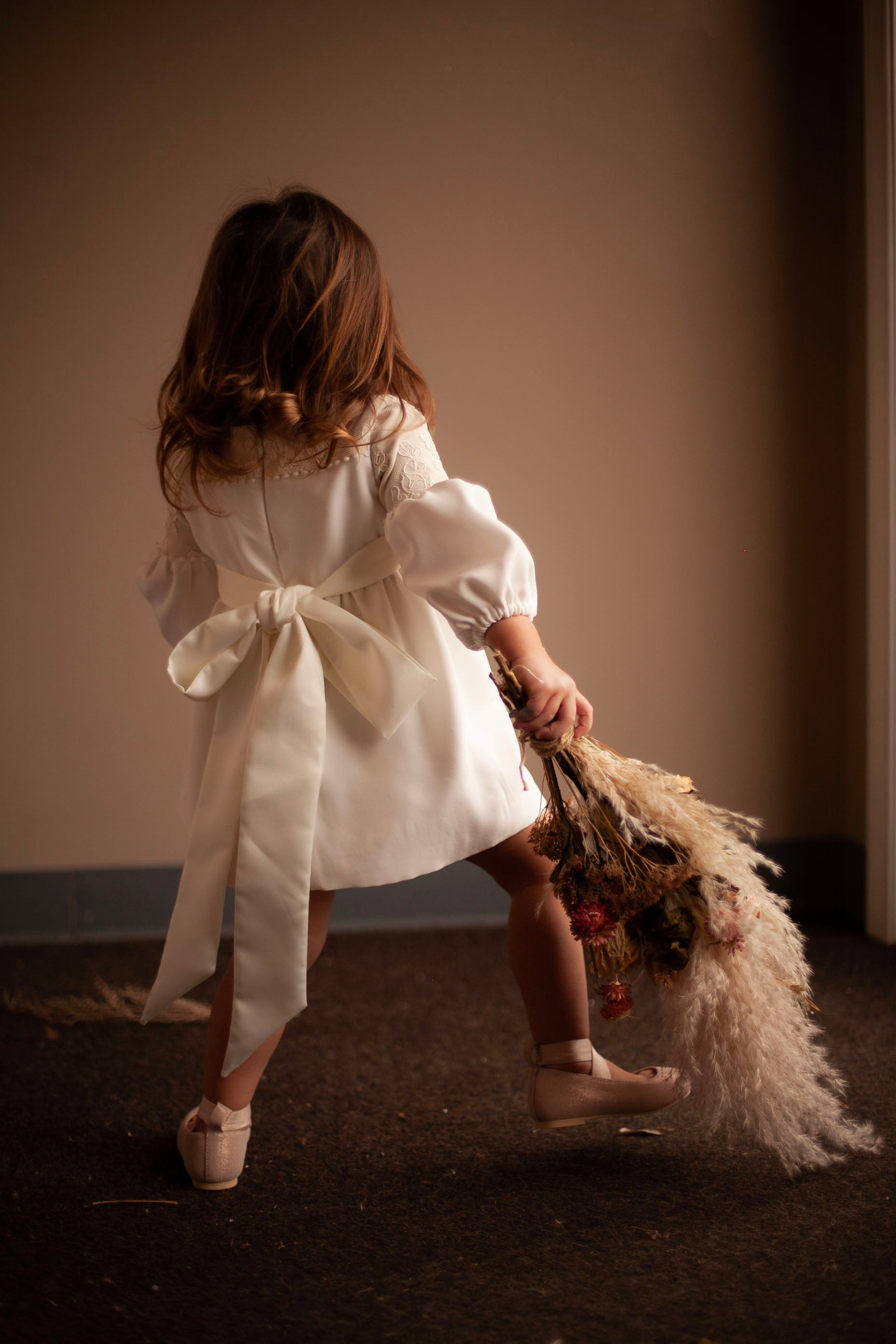 flower girl dress toddler silk