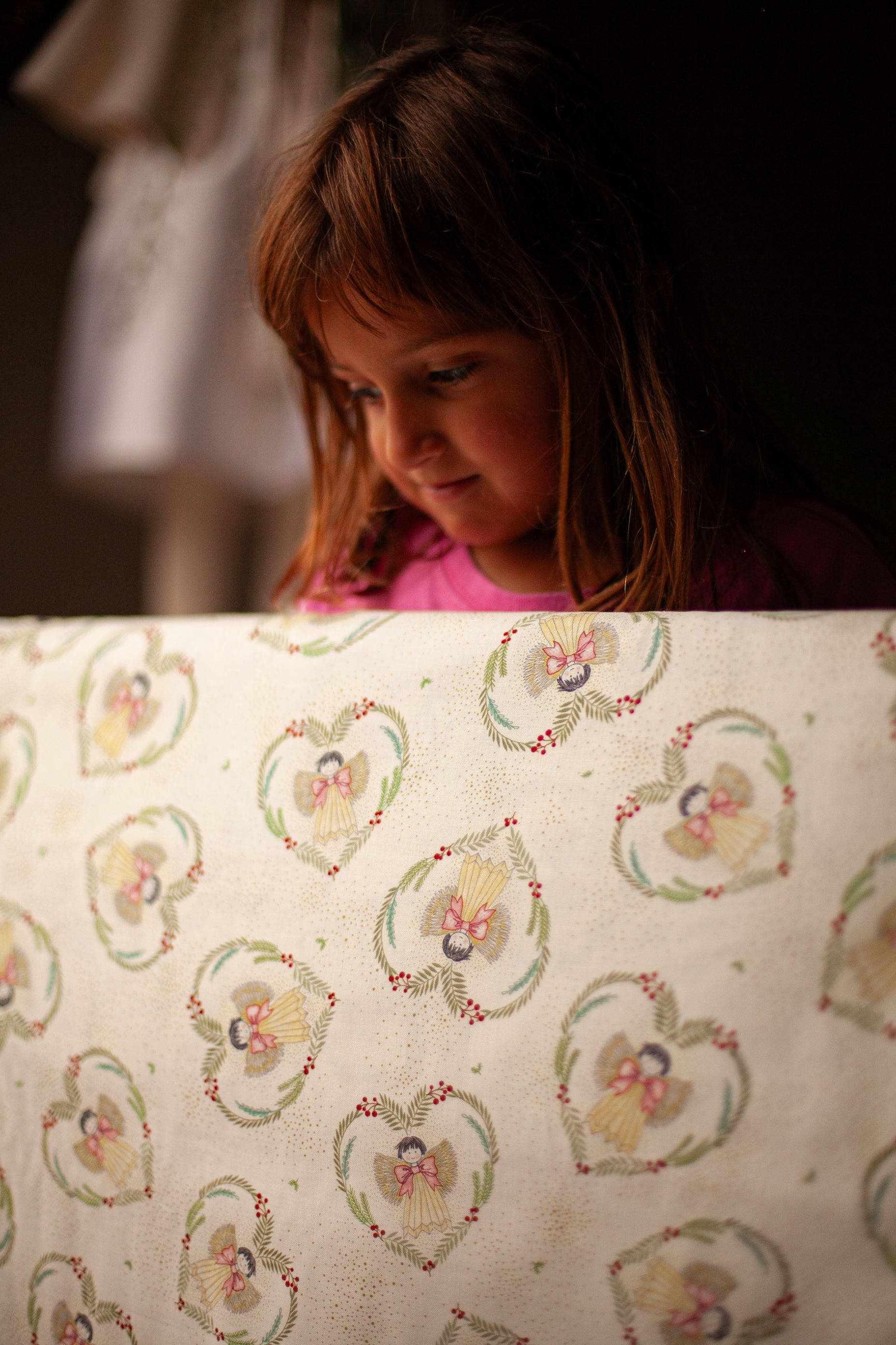 Christmas angels fabric