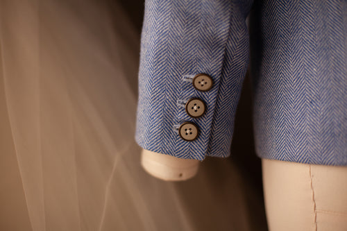 powder blue herringbone jacket