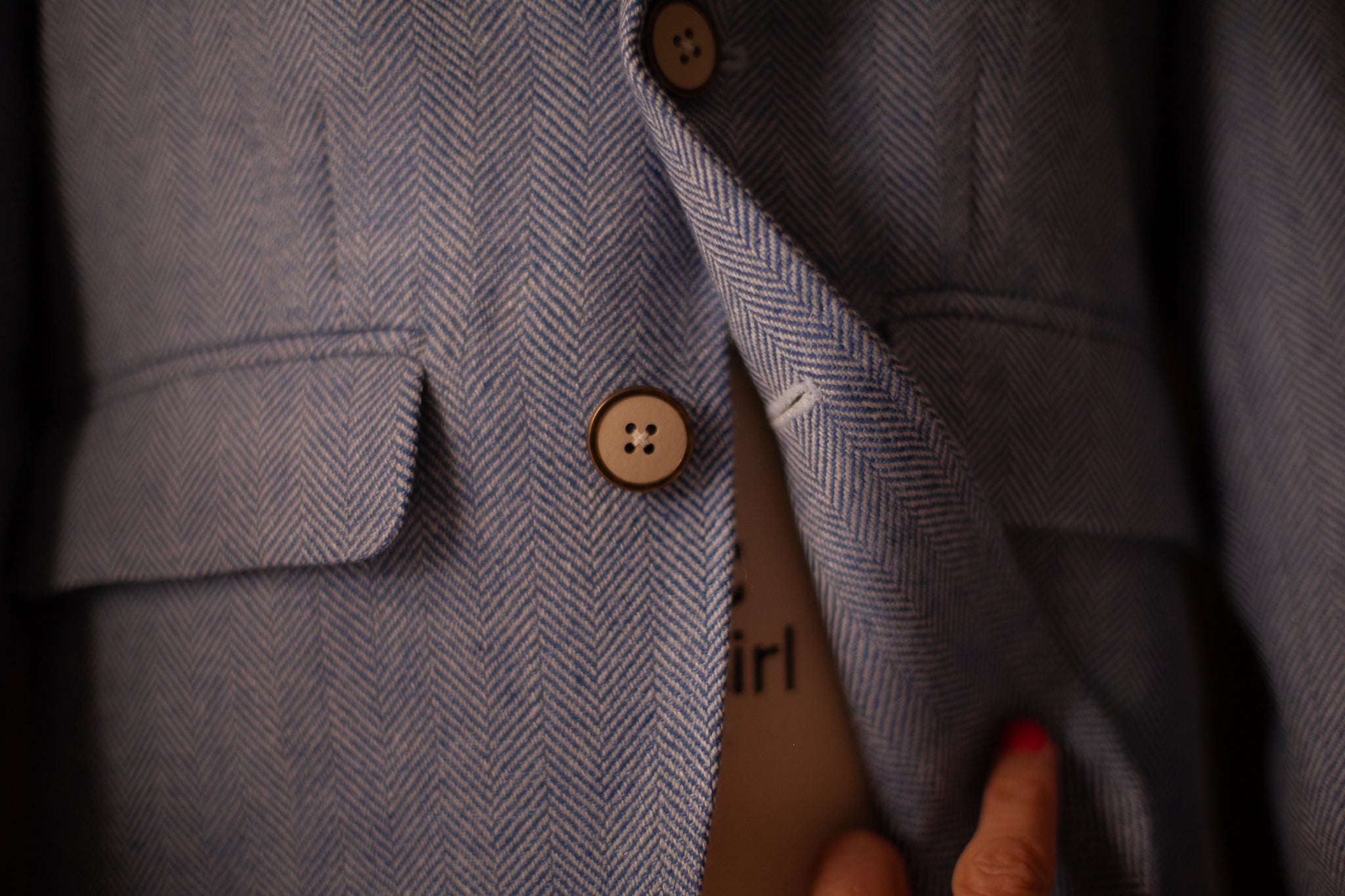linen wool herringbone suit