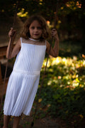 pleated first communion dress