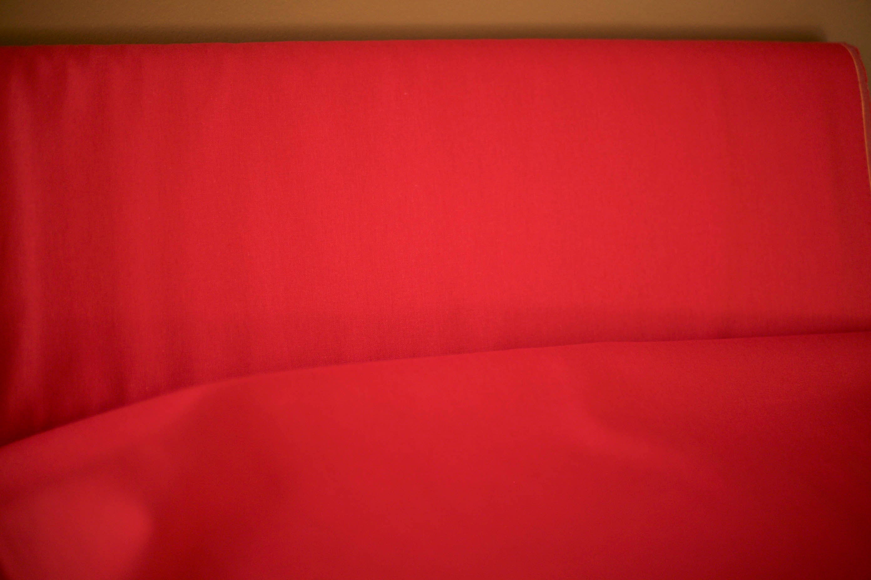 Red cotton linen fabric