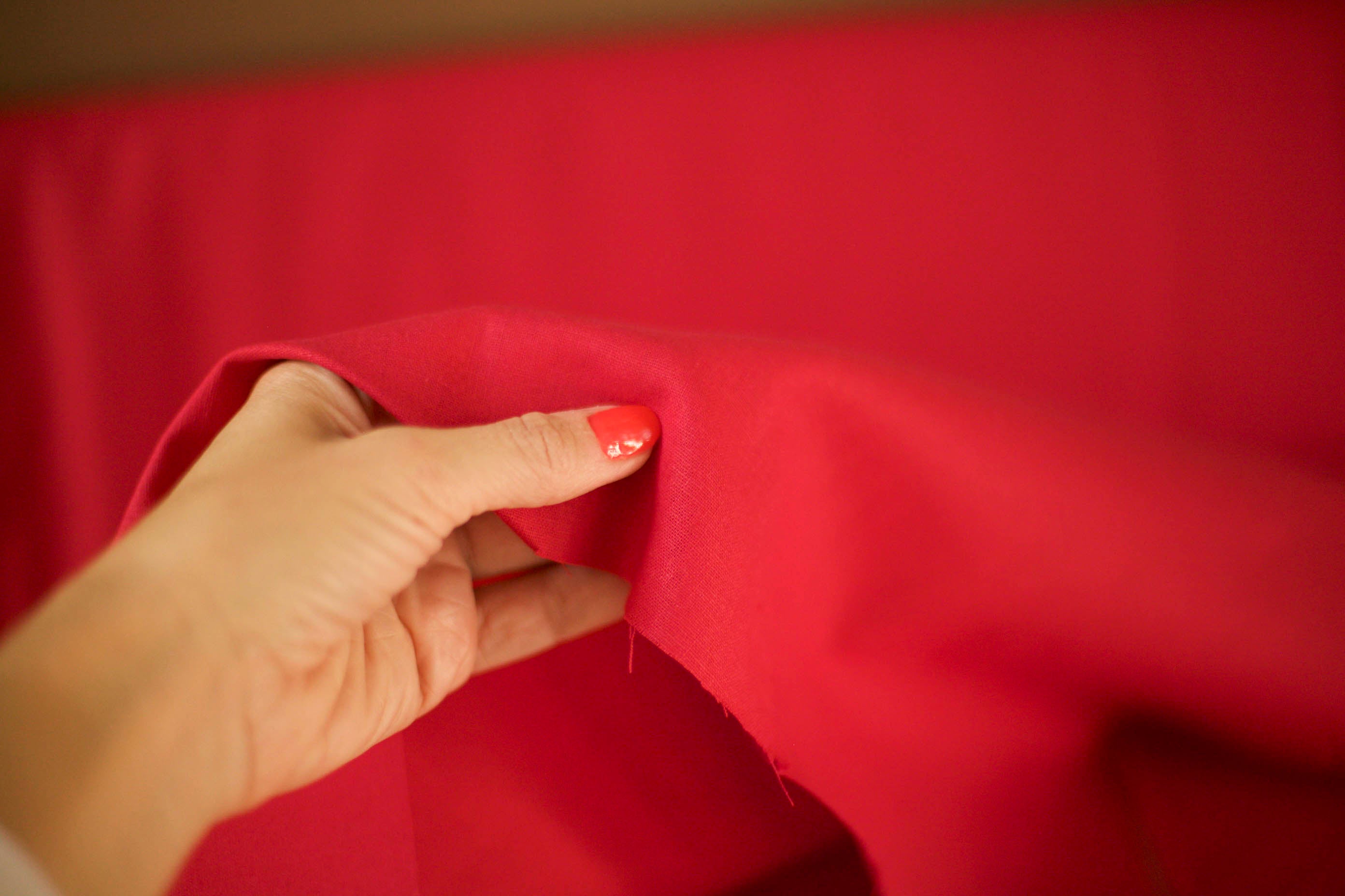 Crimson Cotton Linen