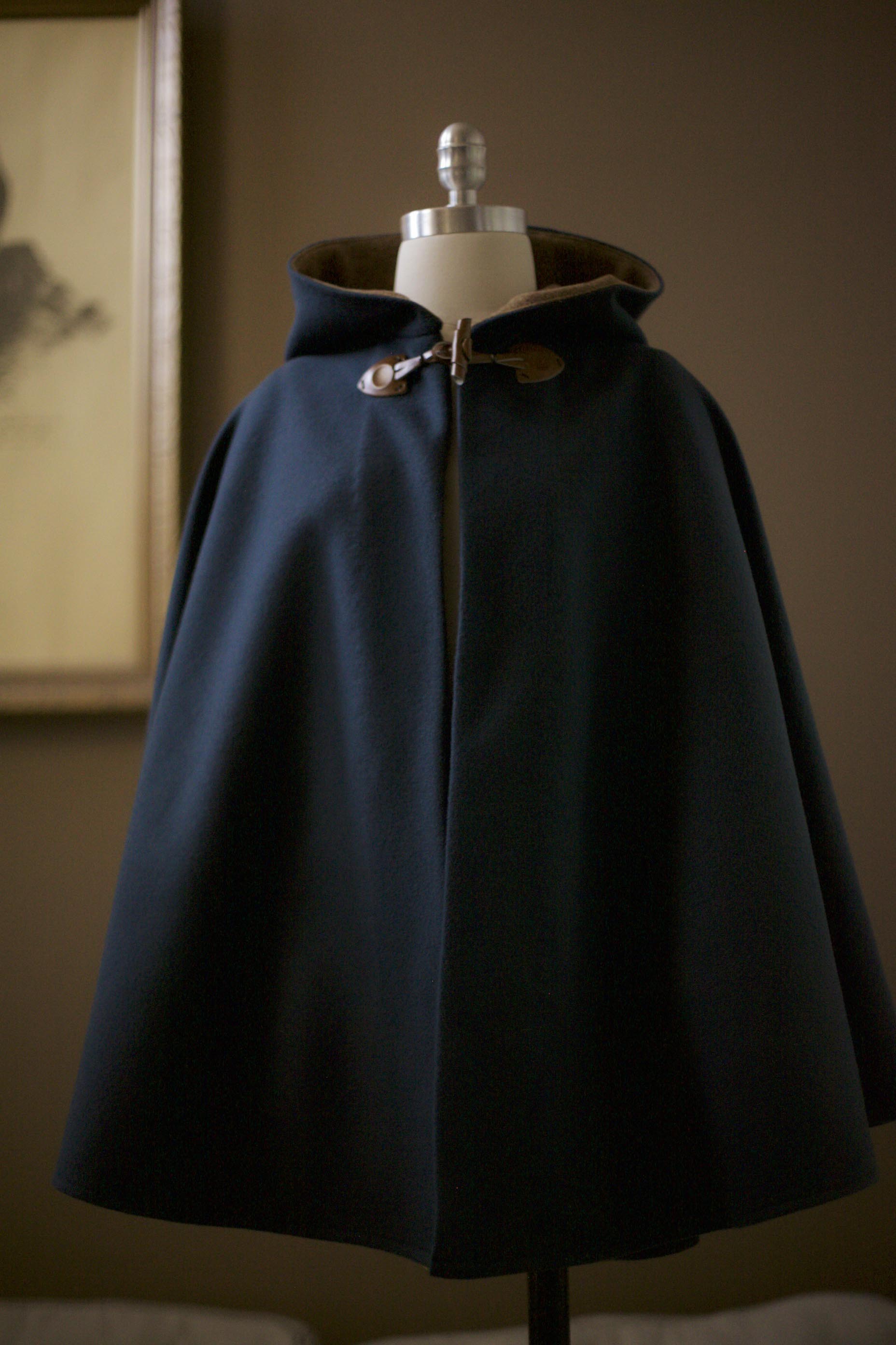 teal wool cape