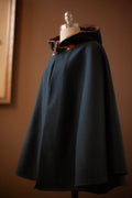 dark teal wool cape