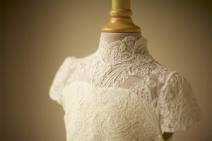 lace high neck dress