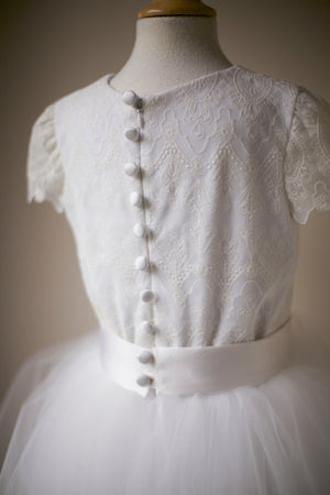 lace and tulle communion dress