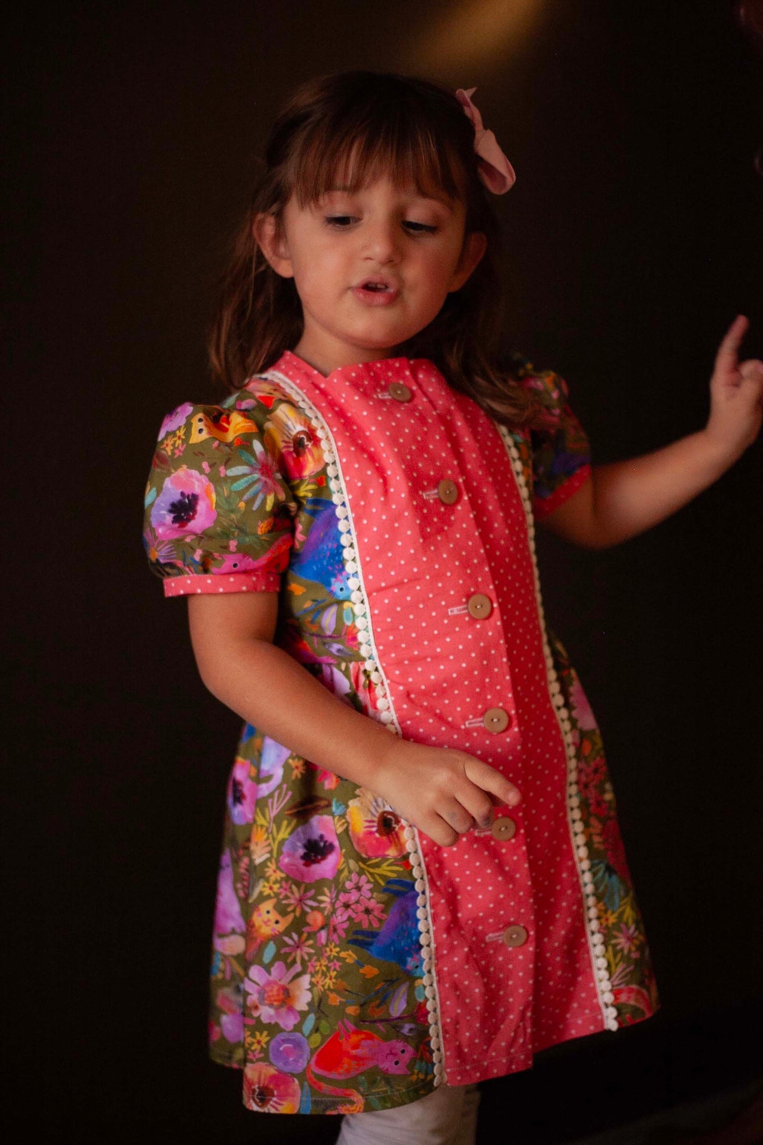 kitty cat cotton dress