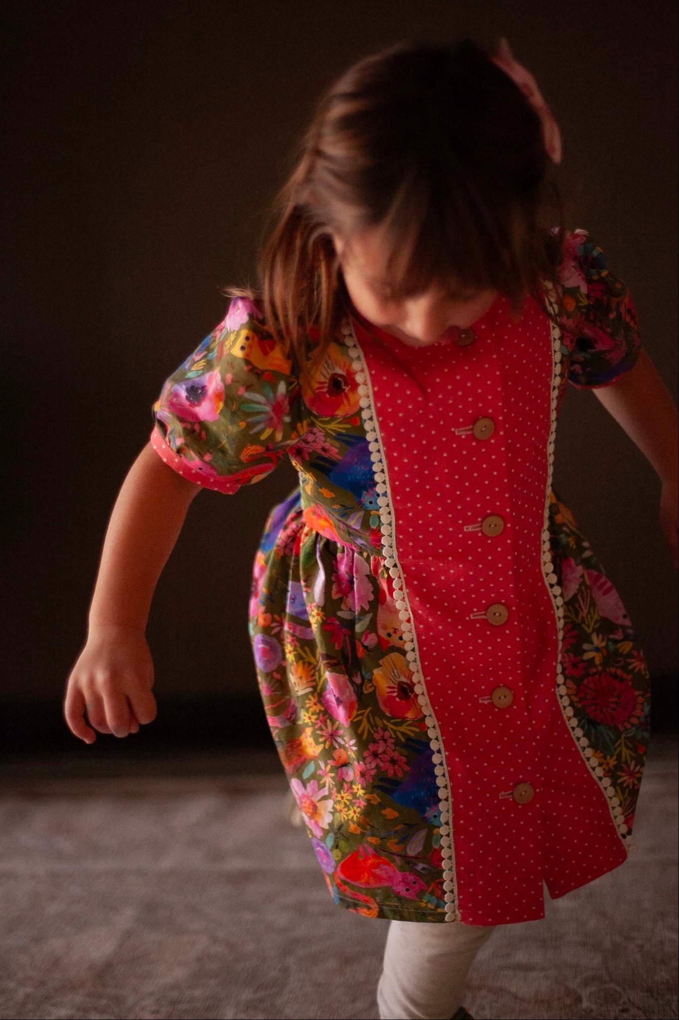 watercolor kitty cat dress