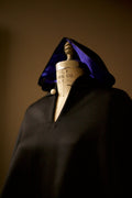 black cape lined with silk 