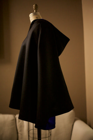 black wool cape womens