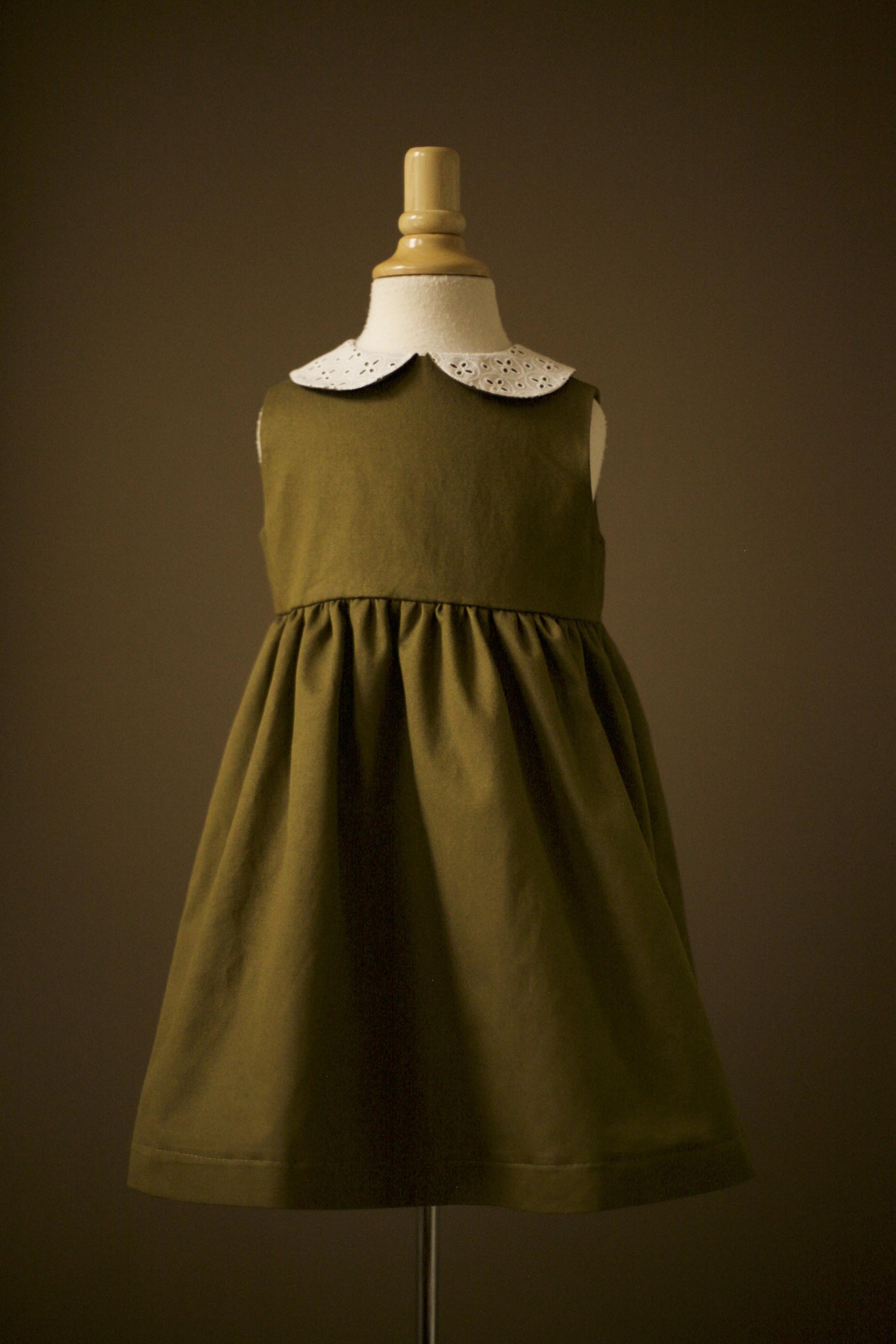Olive Green Dress for Girls 2T Olive Green Dress for Girls 2T
