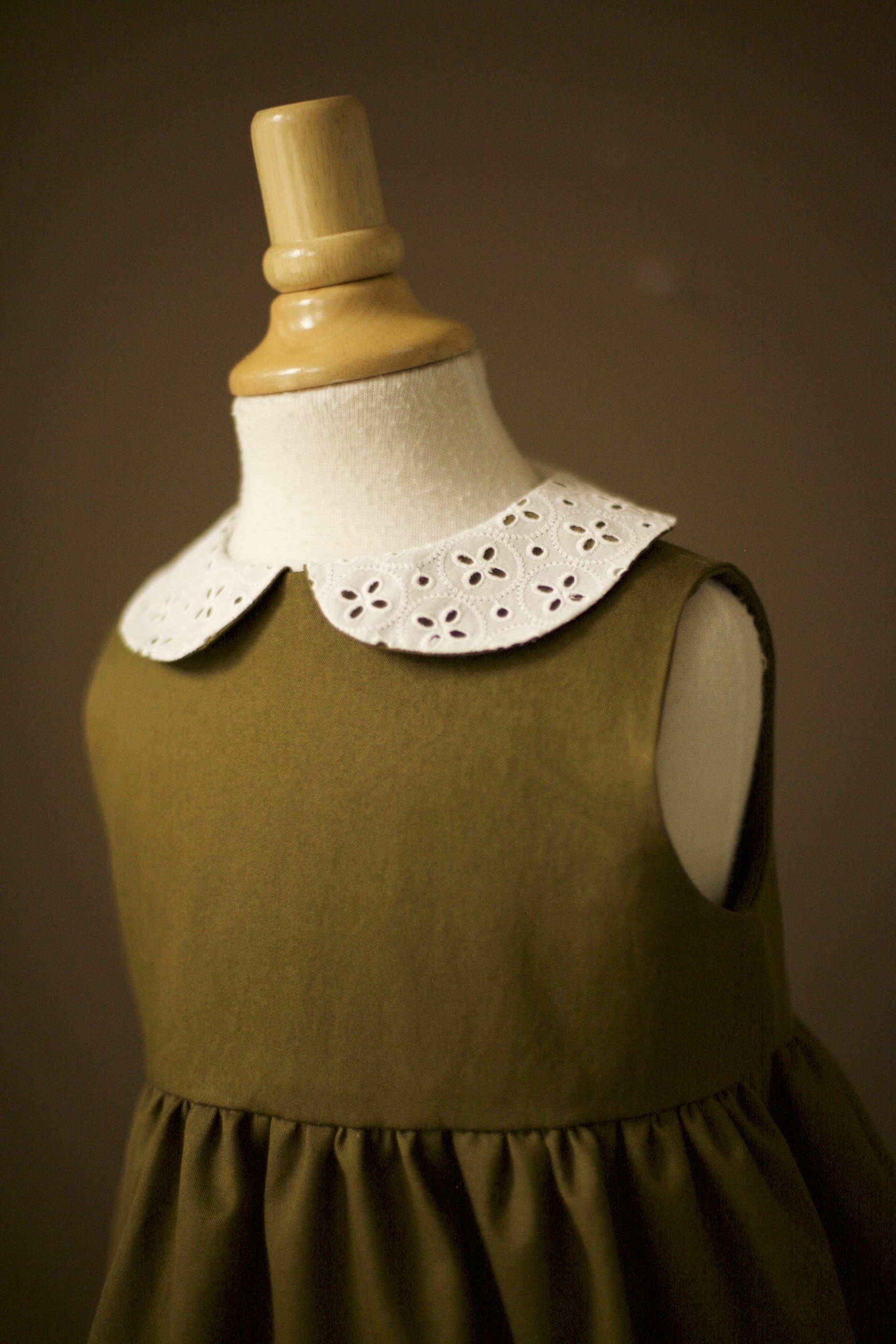 olive Green Girls Dress