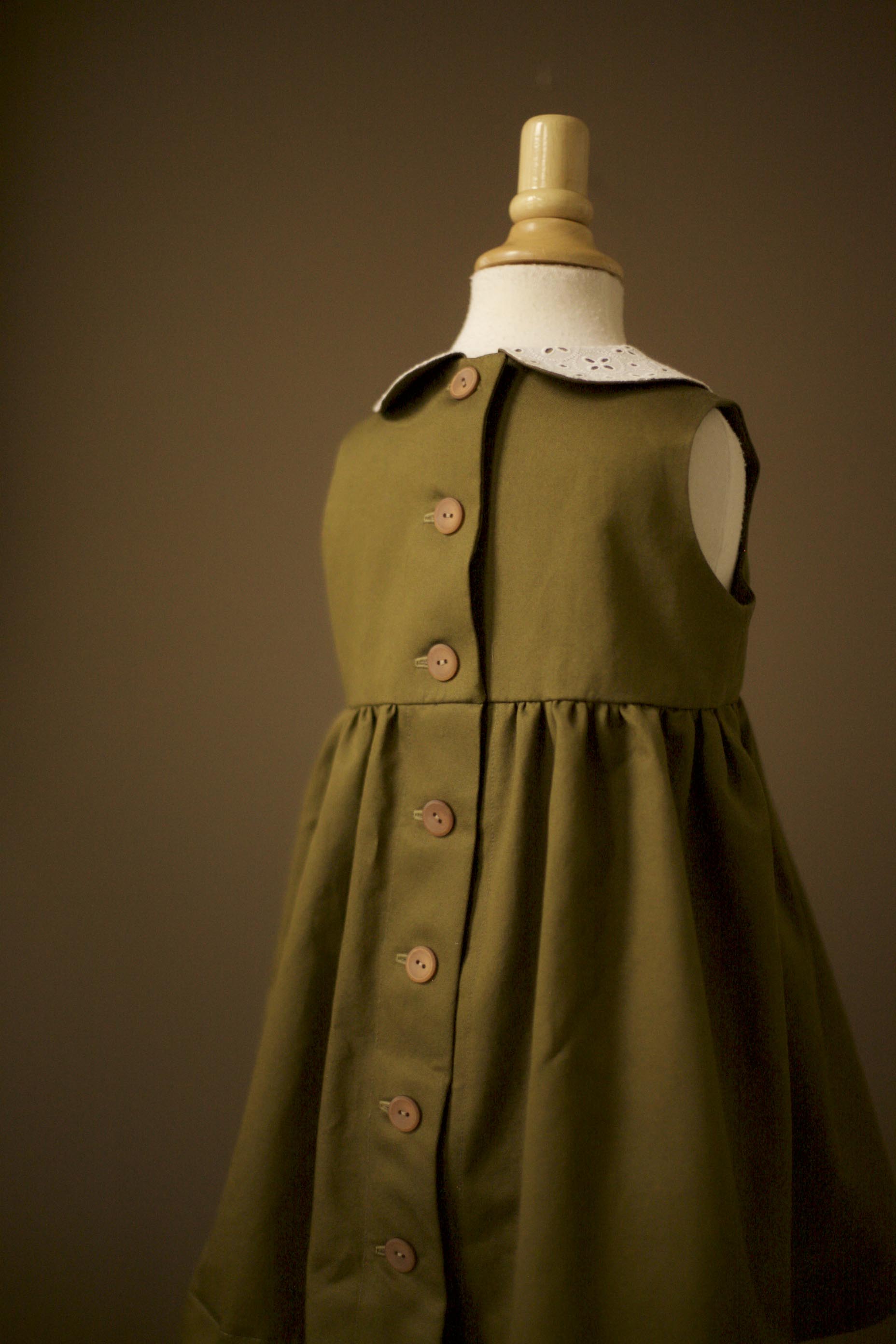 Olive Green Dress for Girls 2T Olive Green Dress for Girls 2T