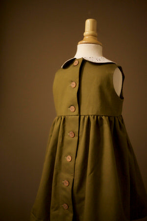 Olive Green Dress for Girls 2T Olive Green Dress for Girls 2T