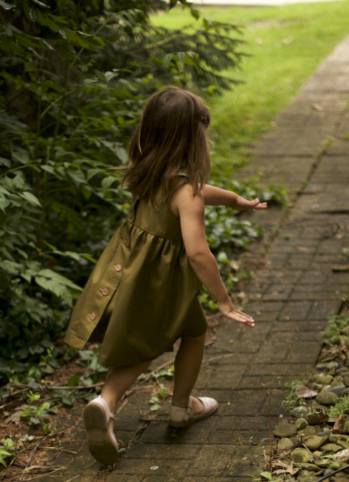 Olive Green Dress for Girls 2T Olive Green Dress for Girls 2T