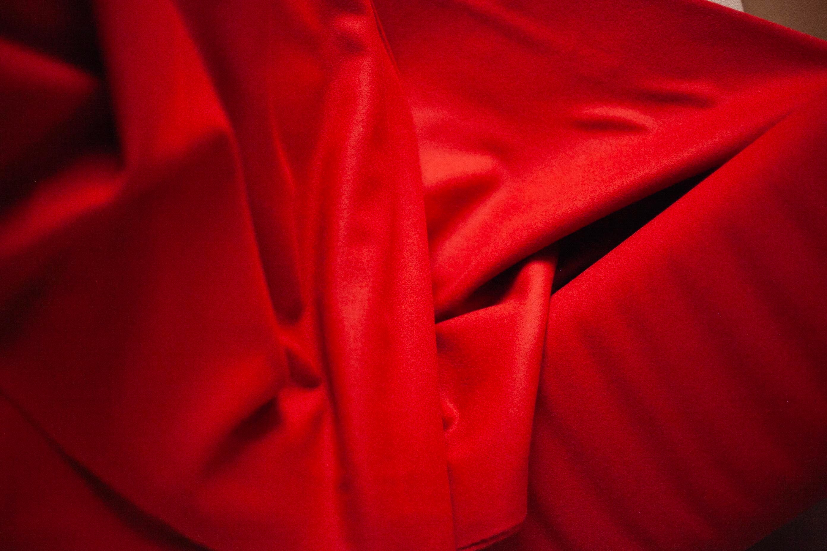 pure wool ruby red