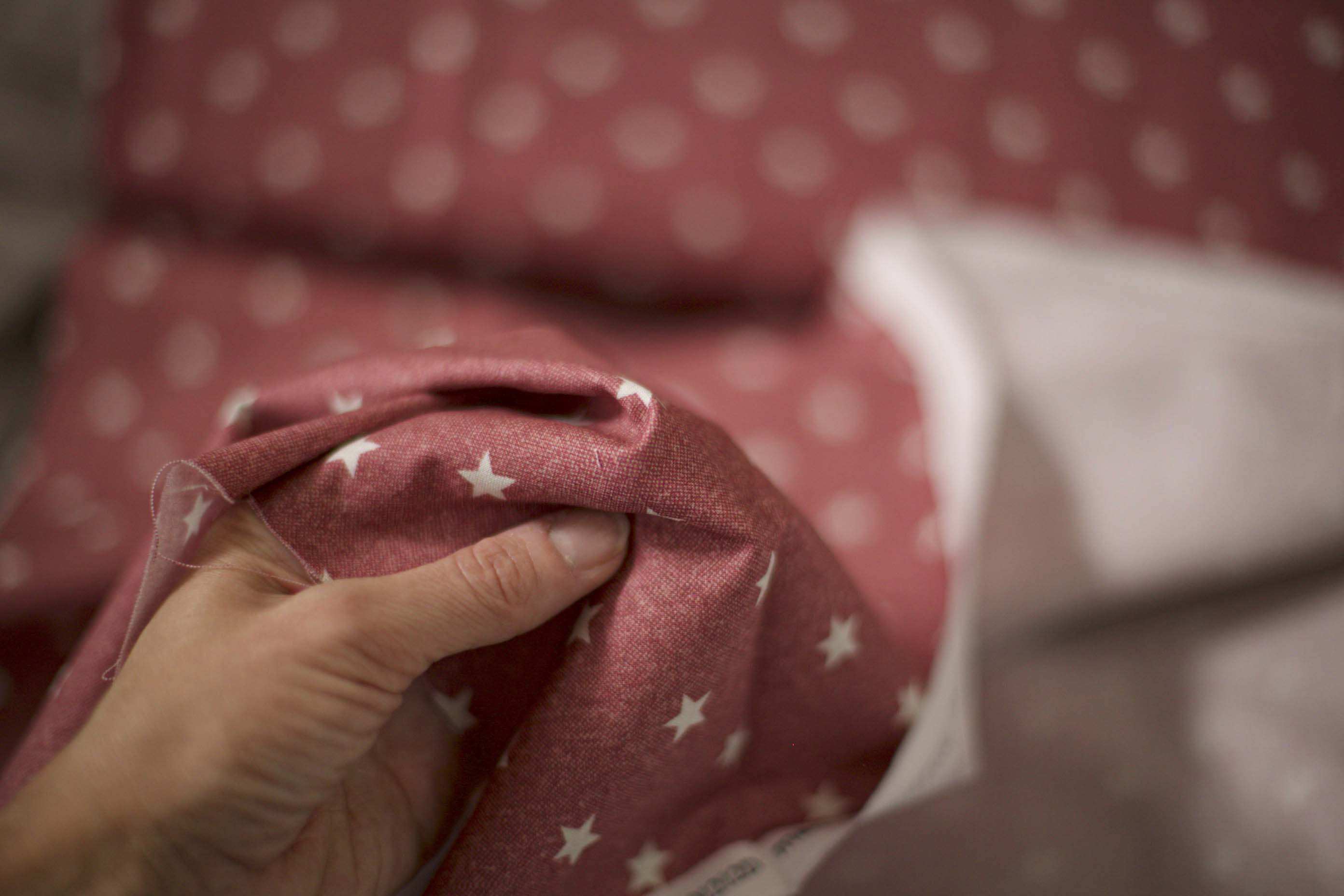 Red Stars Fabric