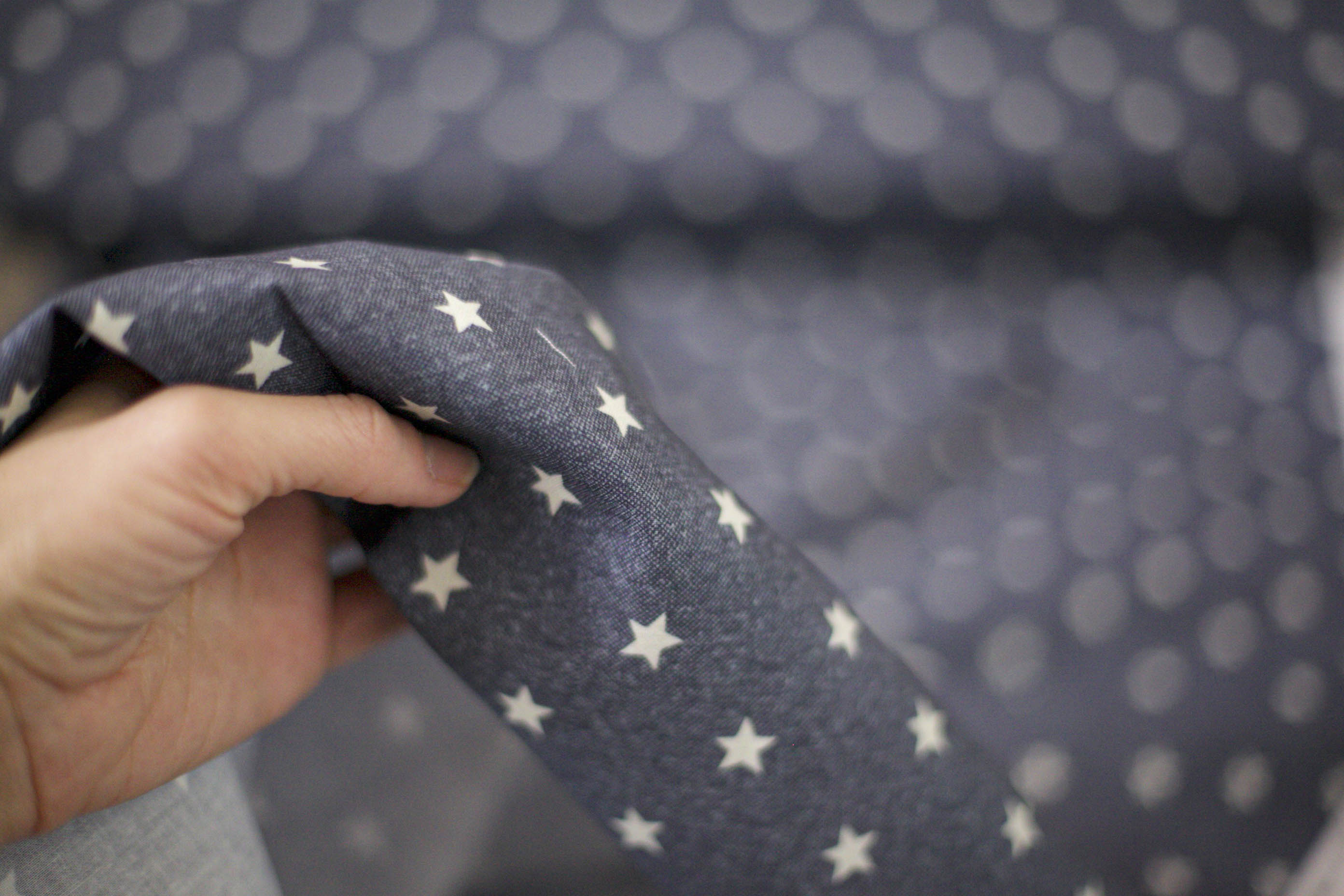 Navy Stars Fabric
