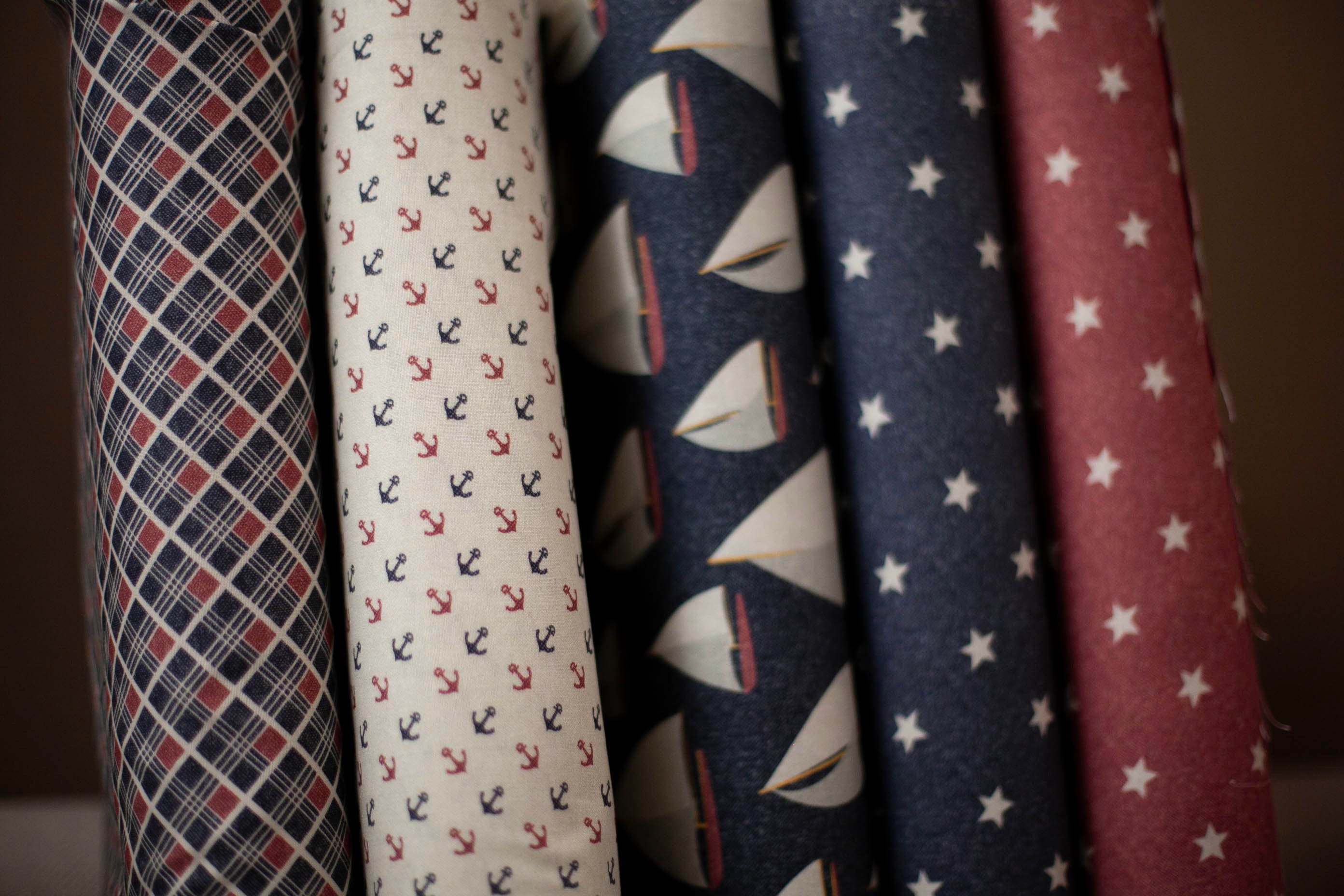 Navy Stars Fabric