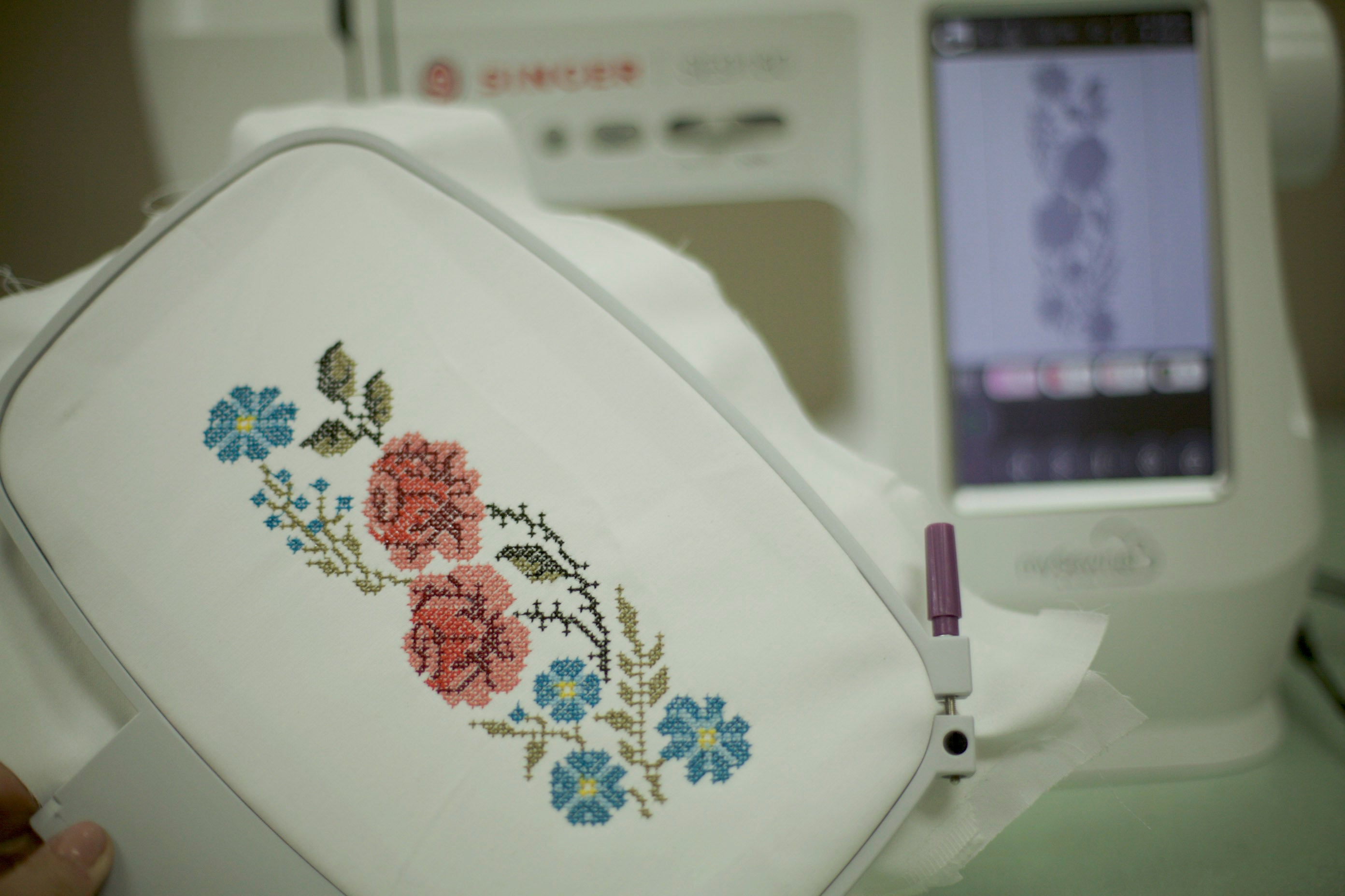 cross stich embroidery machine