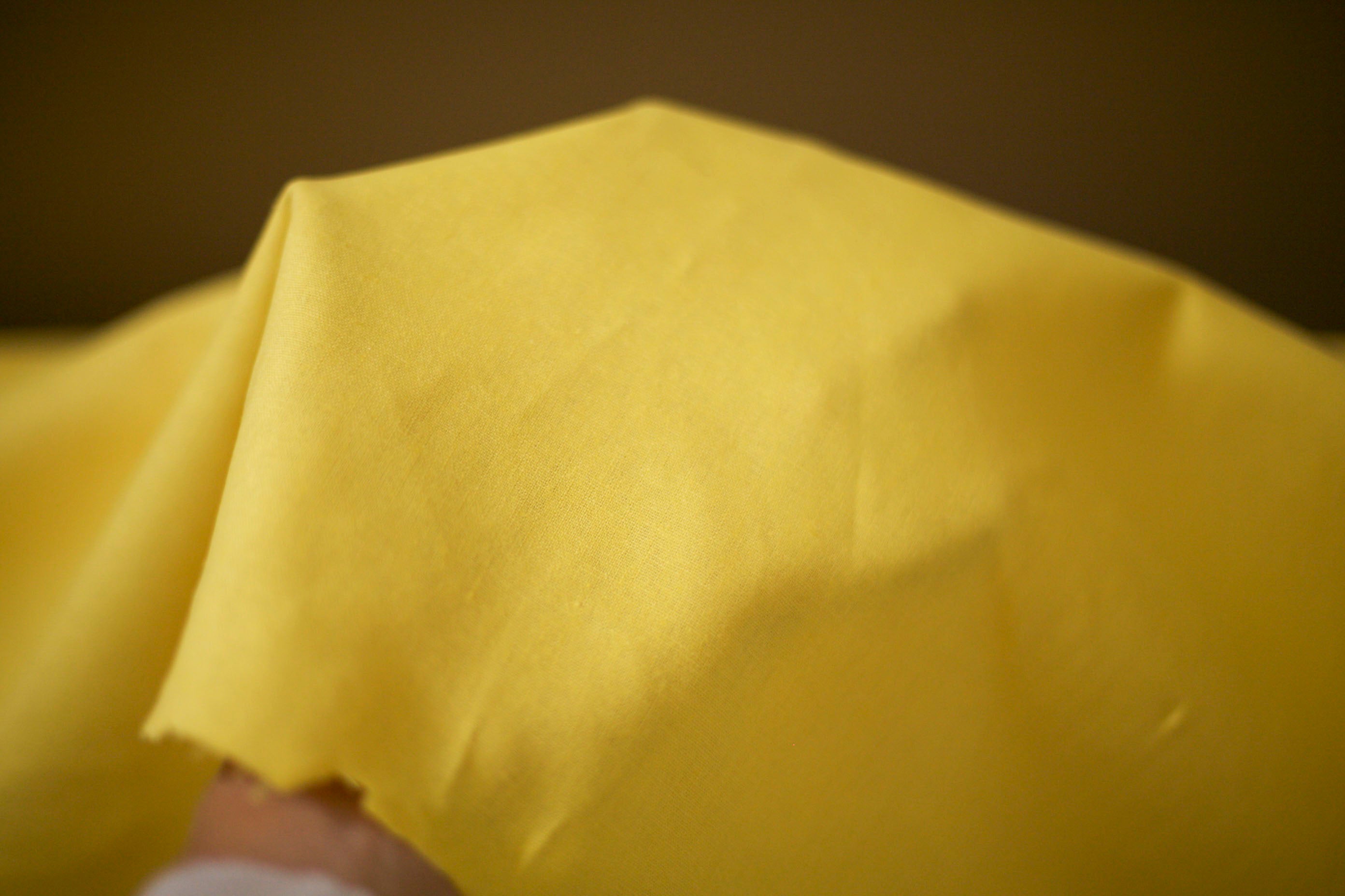 sunshine yellow linen fabric by the yard