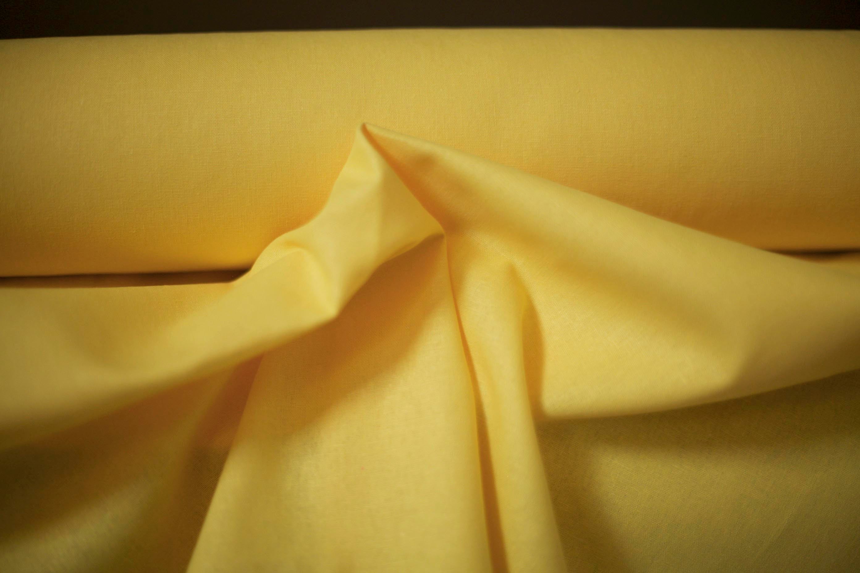 yellow cotton linen fabric