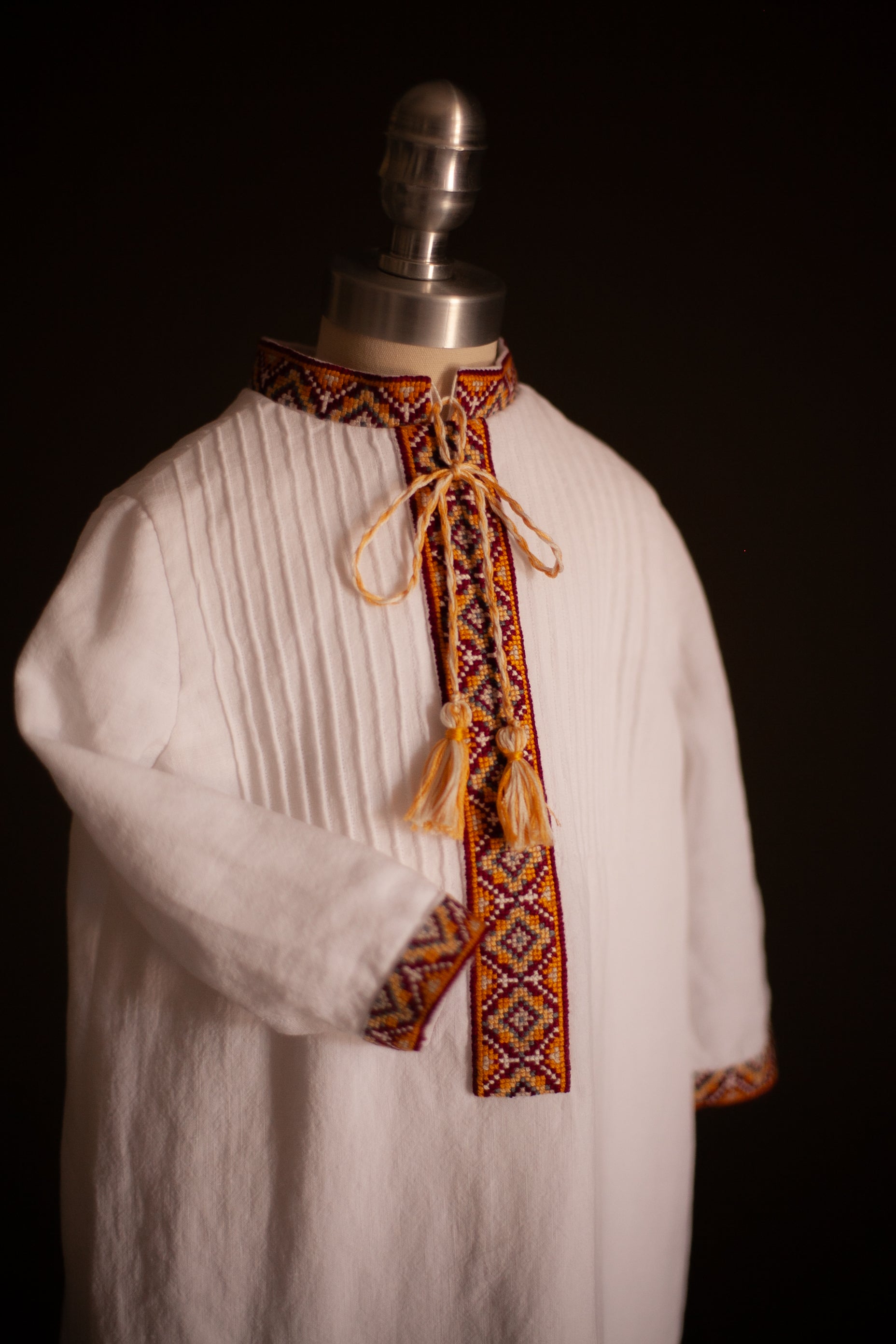 boys Ukrainian gold and red christening outfit