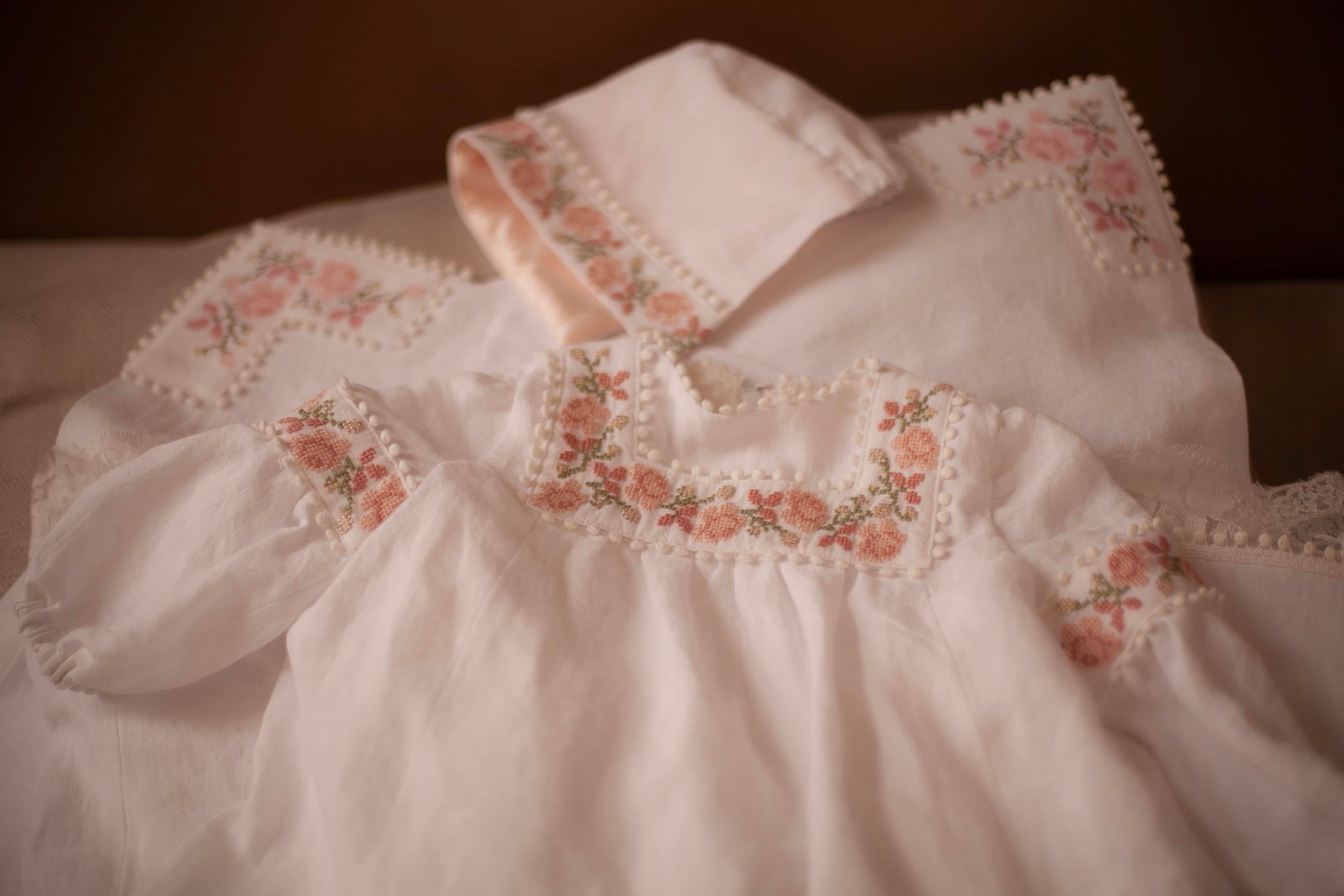 christening bonnet set