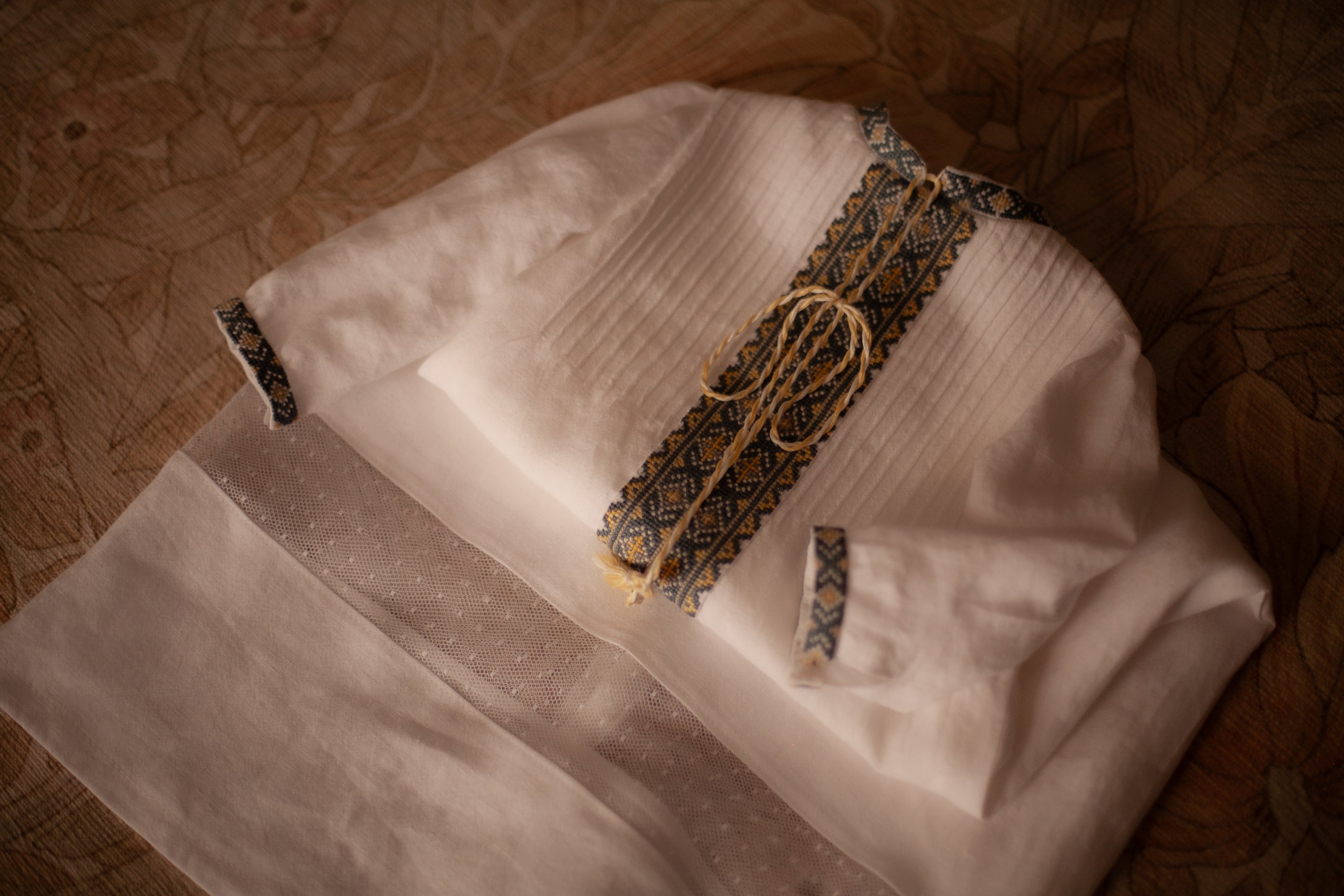 linen christening gown