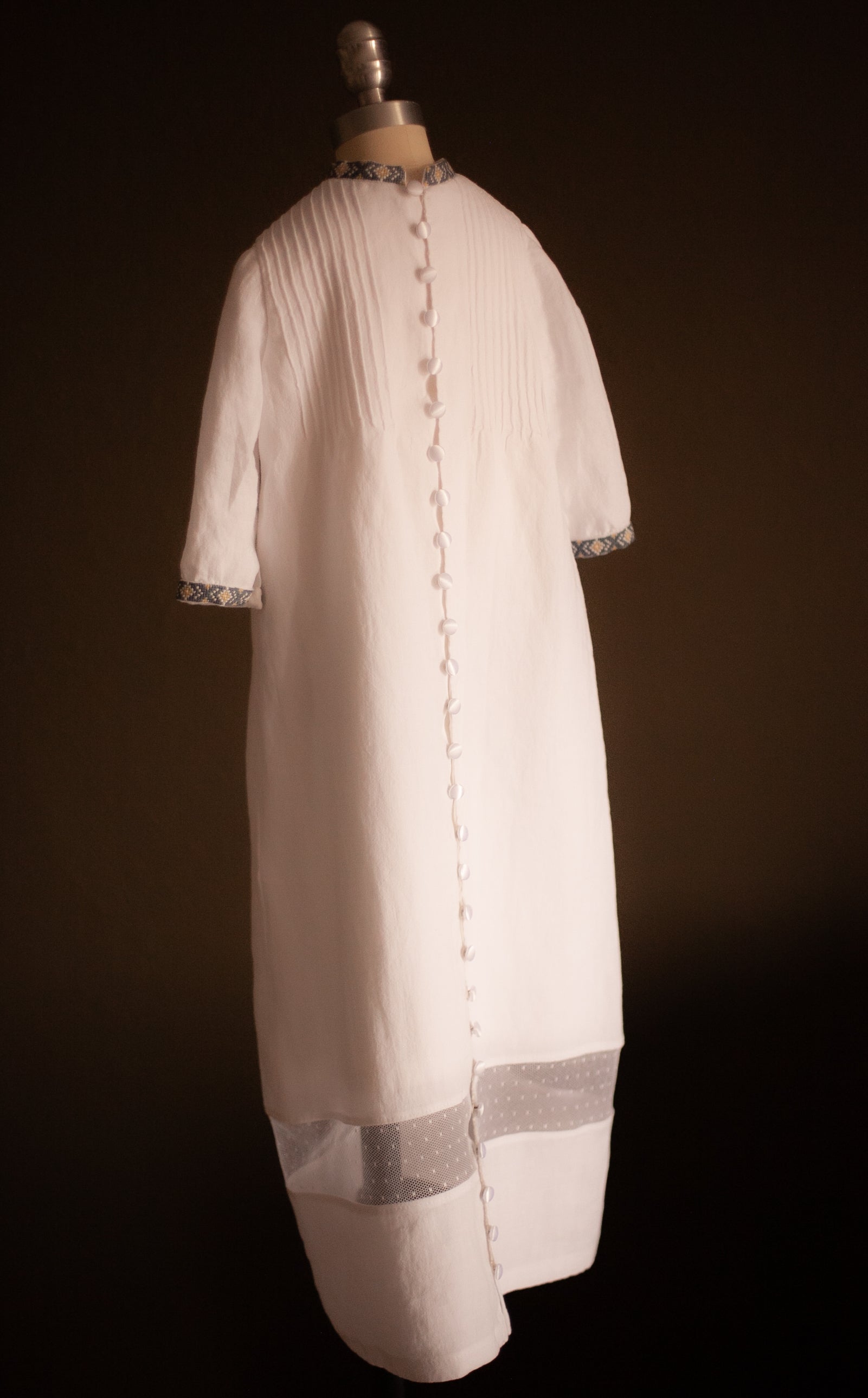 handmade linen christening gown