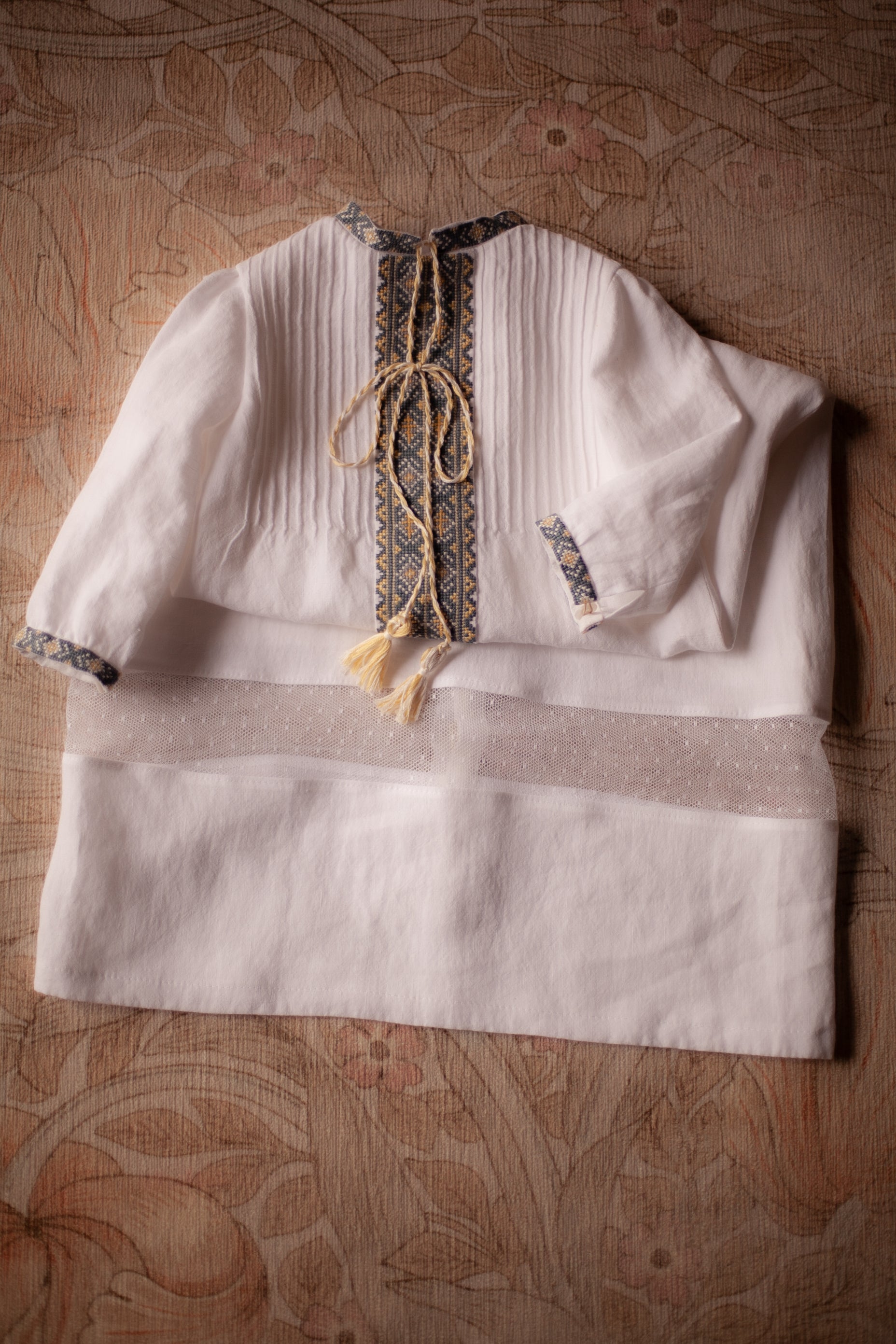 orthodox linen baptismal gown