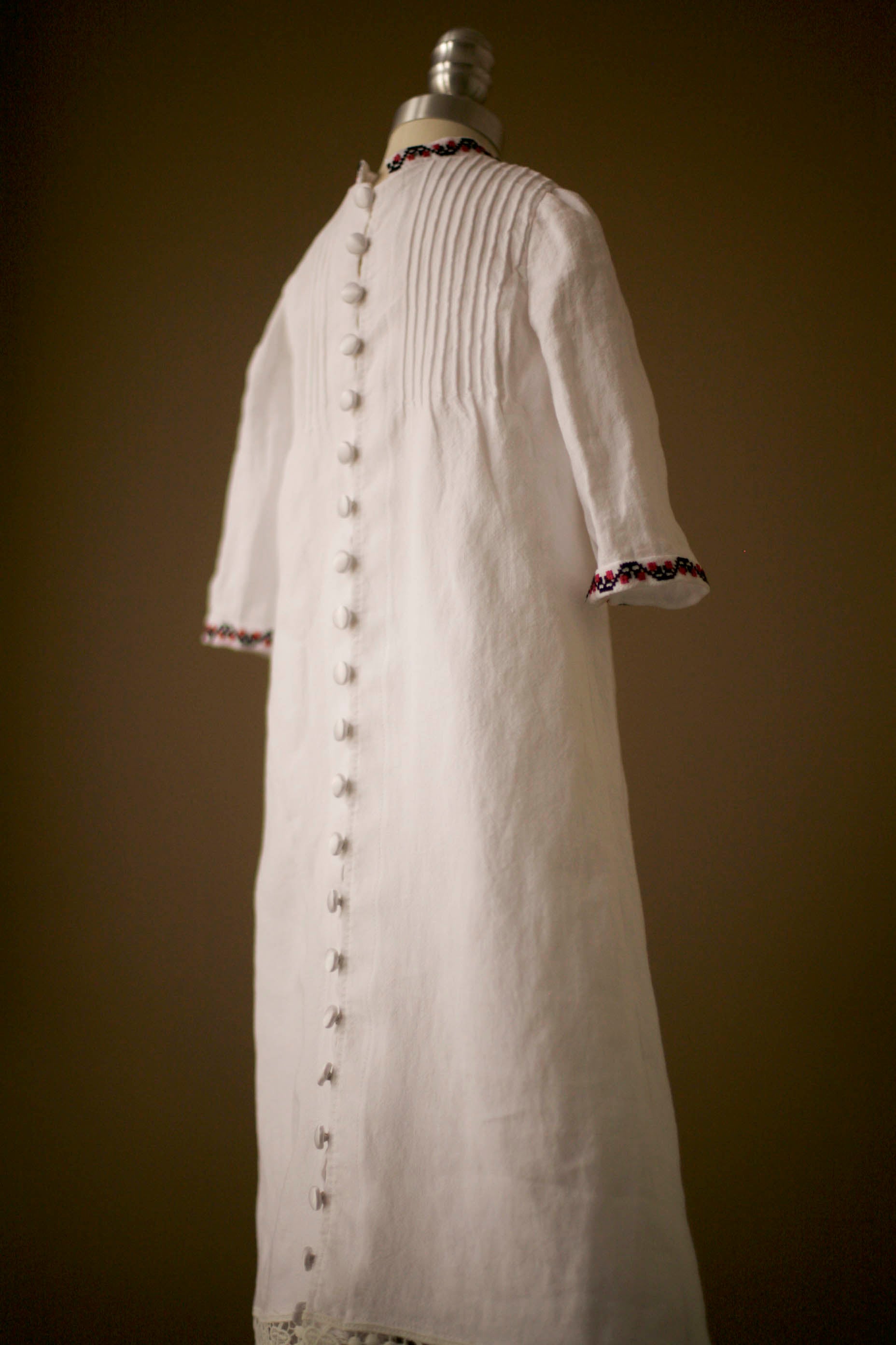 Ukrainian baptism gown for boys or girls with silk lining
