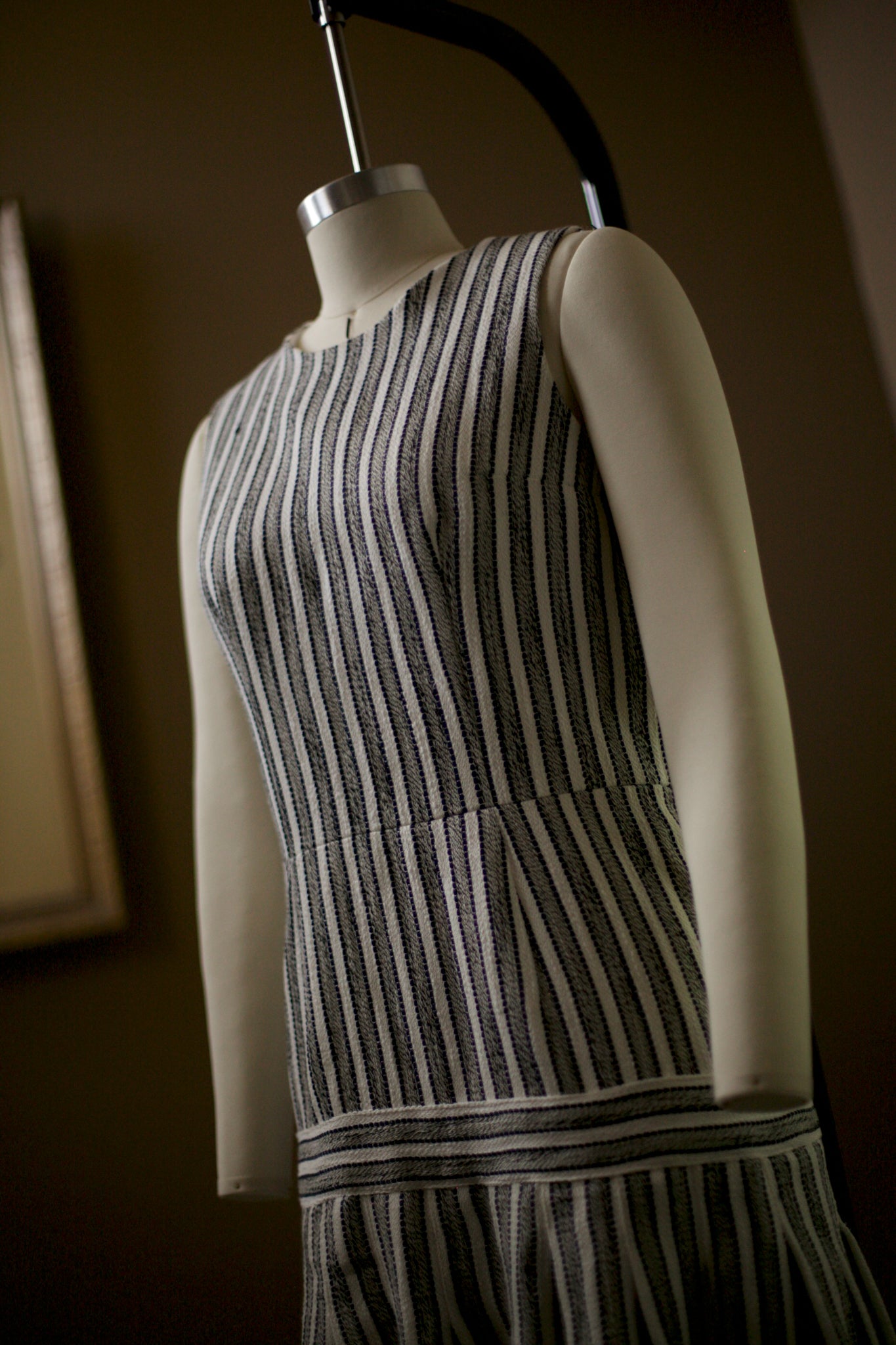 dropped waist striped dress