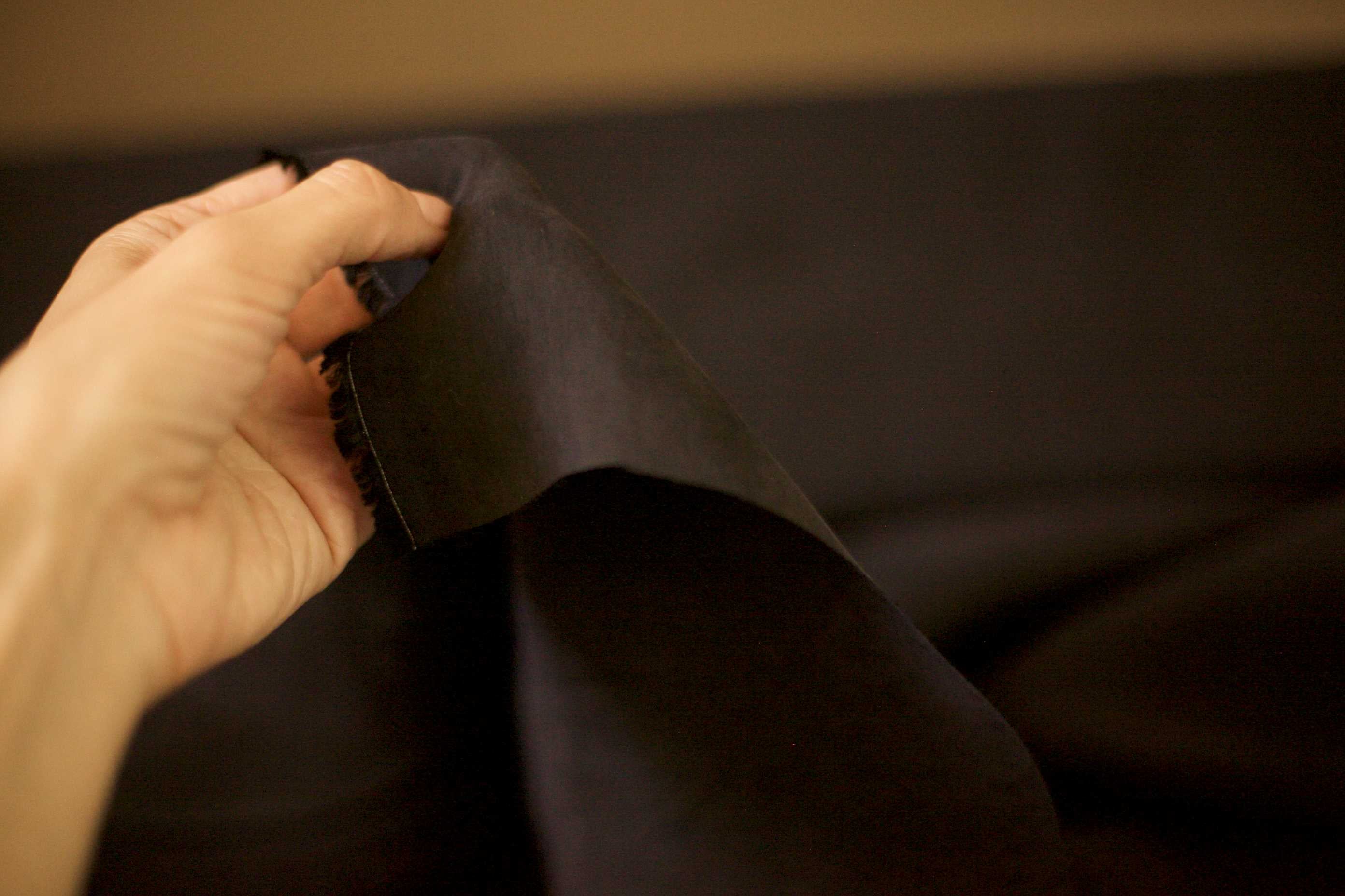 black cupro fabric