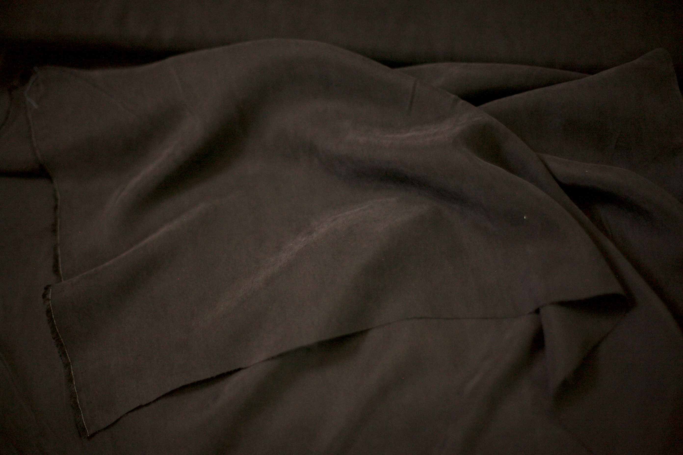 cupro black fabric