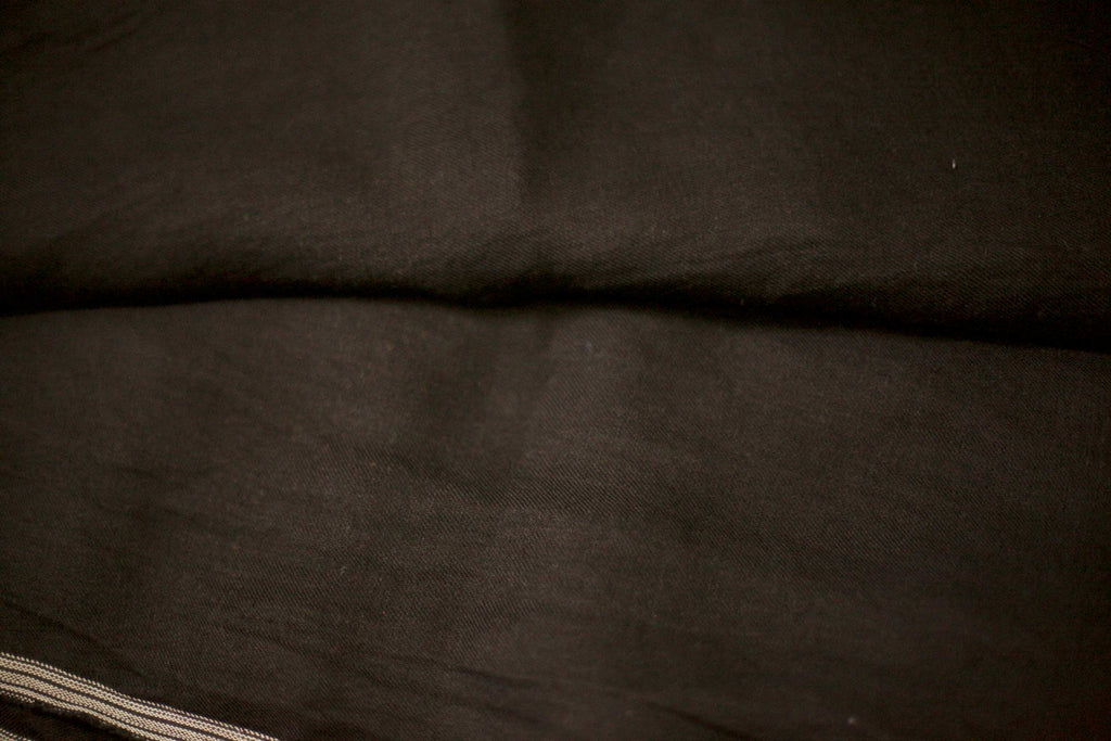 black twill linen fabric